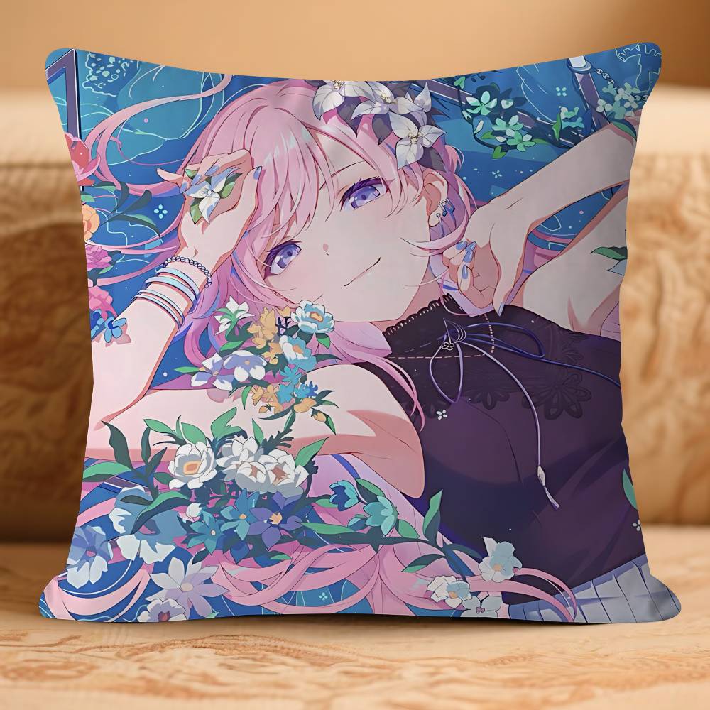 Pjsk Megurine-Luka Pillowcase Toon Gift Cushion Cover Bedroom Home Sofa Chair Seat Decor Pillow Case