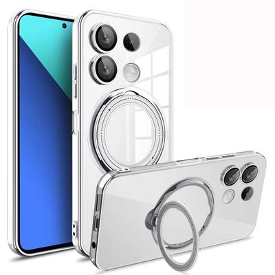 Per Redmi Note 13 Pro Plus Note13 Pro 4G Custodia per Magsafe Custodia di ricarica wireless magnetica per Redmi A3 A1 A2+13C Custodia con supporto ad anello magnetico placcato
