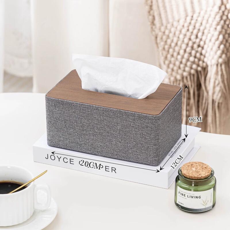 Modern Grey Round Corner Tissue Box Set