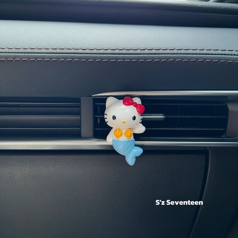 Kitty Cat Mermaid Car Air Vent Diffuser Stone Ornament Handmade Creative Gift Stress Relief Car Decoration