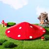 Red Mushroom Hat Funny Creative Costume Cartoon for Cosplay Halloween Festival Decoration
