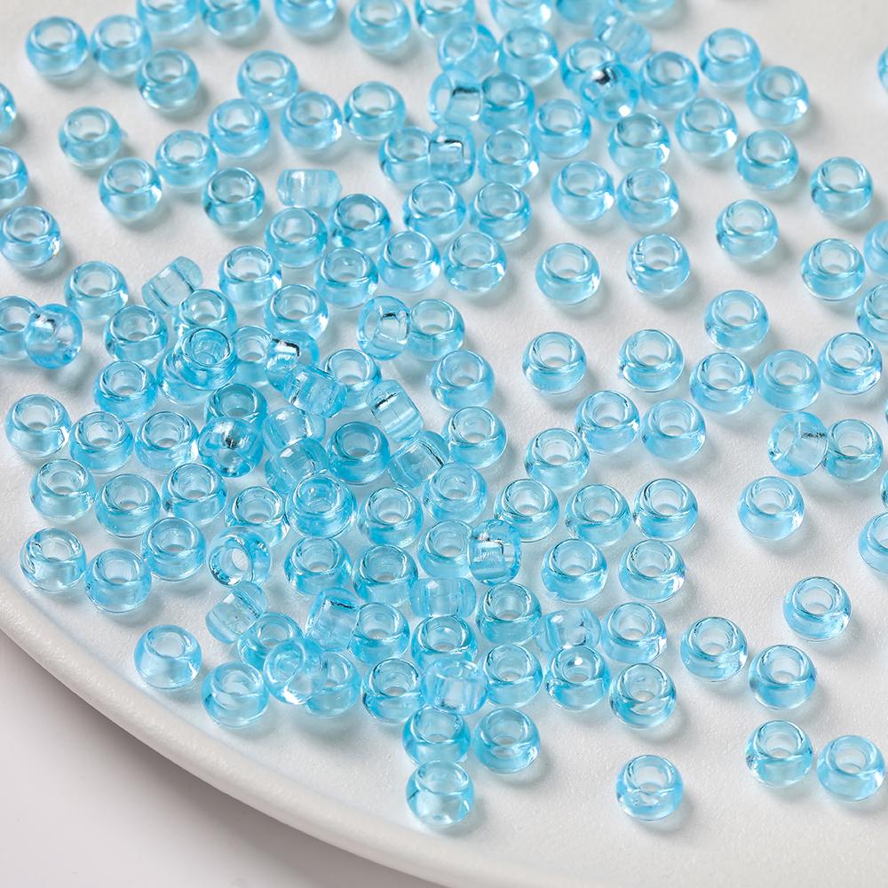 100pcs 4*7mm Acrylic Big Holes Beads Colored Spacer Loose Beads for DIY Necklace Bracelet Phone Charms Jewelry Making Supplies