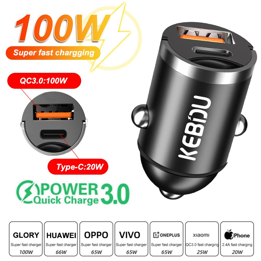 

Мини-автомобильное зарядное устройство Quick Charge 4.0 QC4.0 QC3.0 QC SCP 5A PD Type C 200 Вт быстрая зарядка USB-телефона в машину для iPhone Xiaomi мобильный телефон