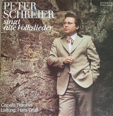 LP Record PETER SCHREIER  CAPELLA FIDICINIA   Peter Schreier Singt Alte Volkslied 835066 ETERNA 1978 German Dem CountryFolk Used