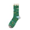 French Retro Abstract Oil Painting Mid-Calf Socks - Trendy Autumn/Winter High-Top Creative Combed Cotton for Women