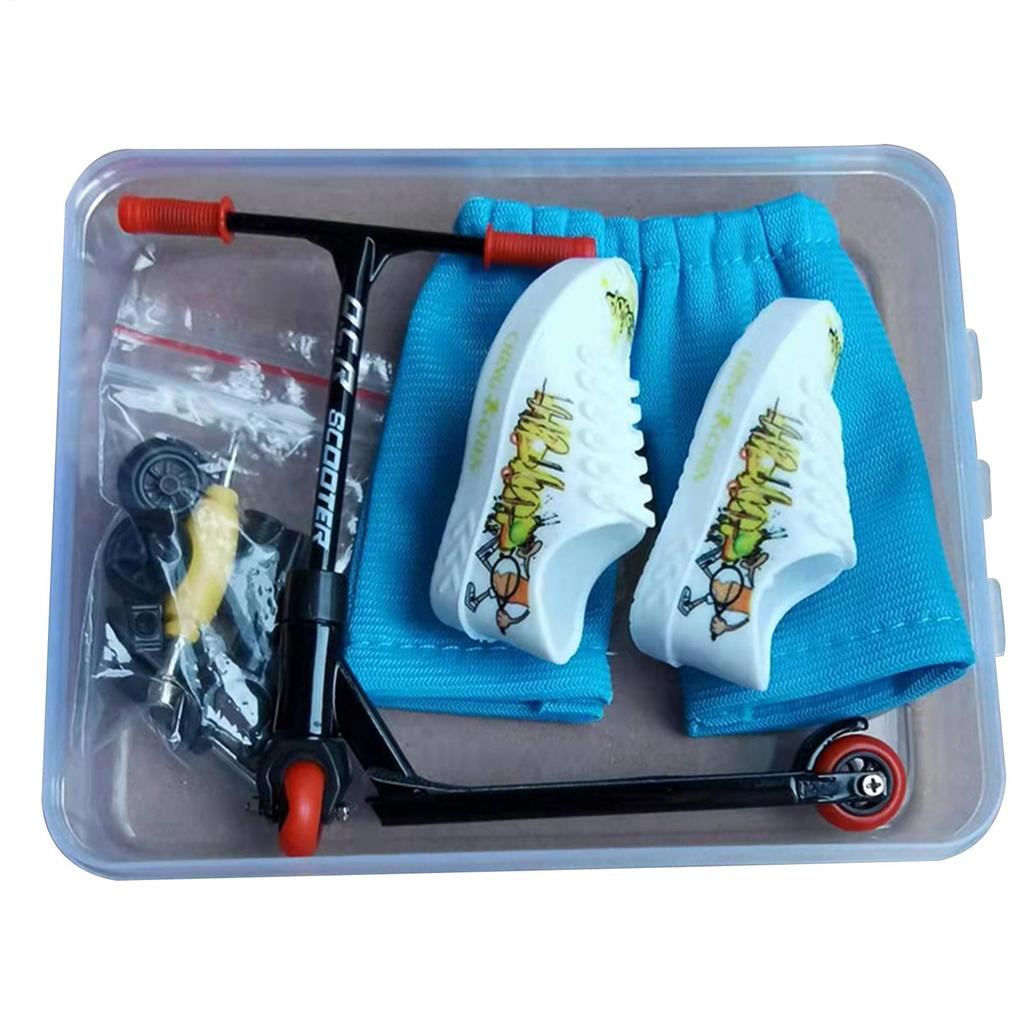 Novelty Funny Interactive Mini Finger Scooter Stunt Finger Toy Skate Skate Scooter Finger Parent-Child Interactive Holiday Gift