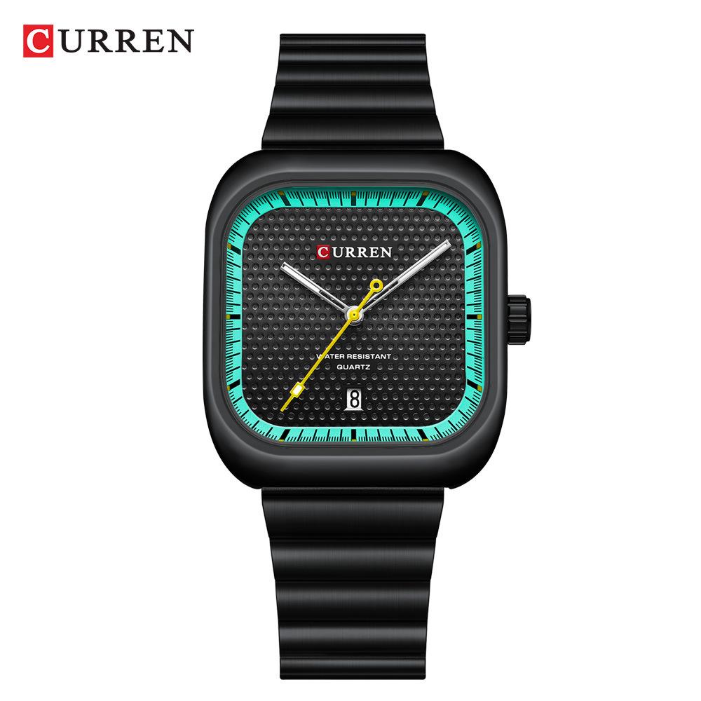 CURREN 8460 Men's Quartz Business Watch – Waterproof, Steel Band, with Calendar.