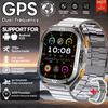 New GPS Smart Watch 10ATM Waterproof Built-in Dual-band GNSS Compass Military Sport Smartwatch Men  New
