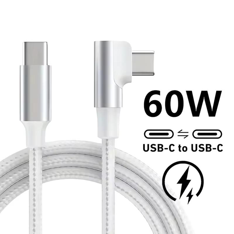 90° Elbow USB C Type C Fast Charging Cable for iPhone 17 16 15 Pro Max Samsung S25 S24 Xiaomi Redmi POCO OnePlus Oppo Vivo