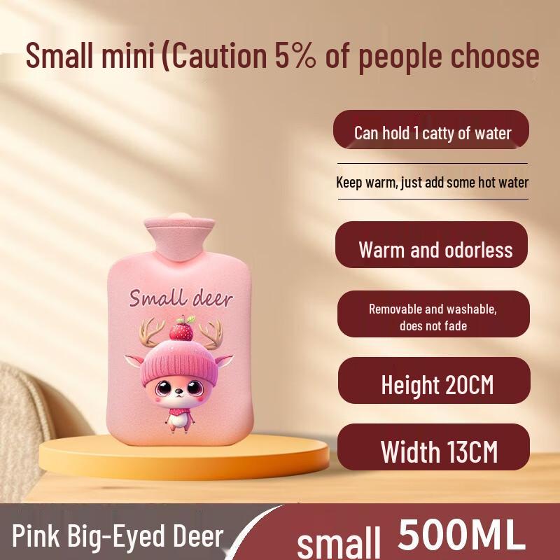 Fumade Plush Hot Water Bottle Hand Warmer Set