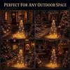 Decorative Lights for Walkways Christmas Bell Cascade Solar Light, Garden Stake Light with Warm Glow LED Waterfall Festive Outdoor Yard