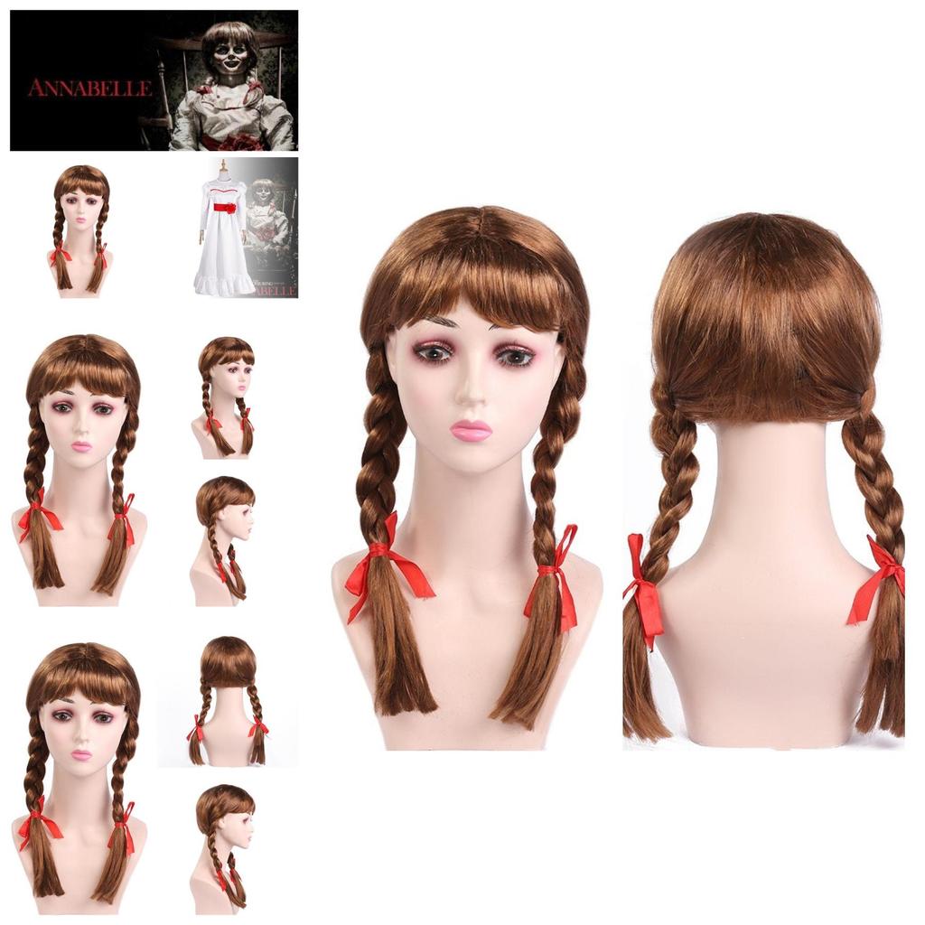 Adult Annabell Wig With Ponytails For Cosplay Costume Accessory