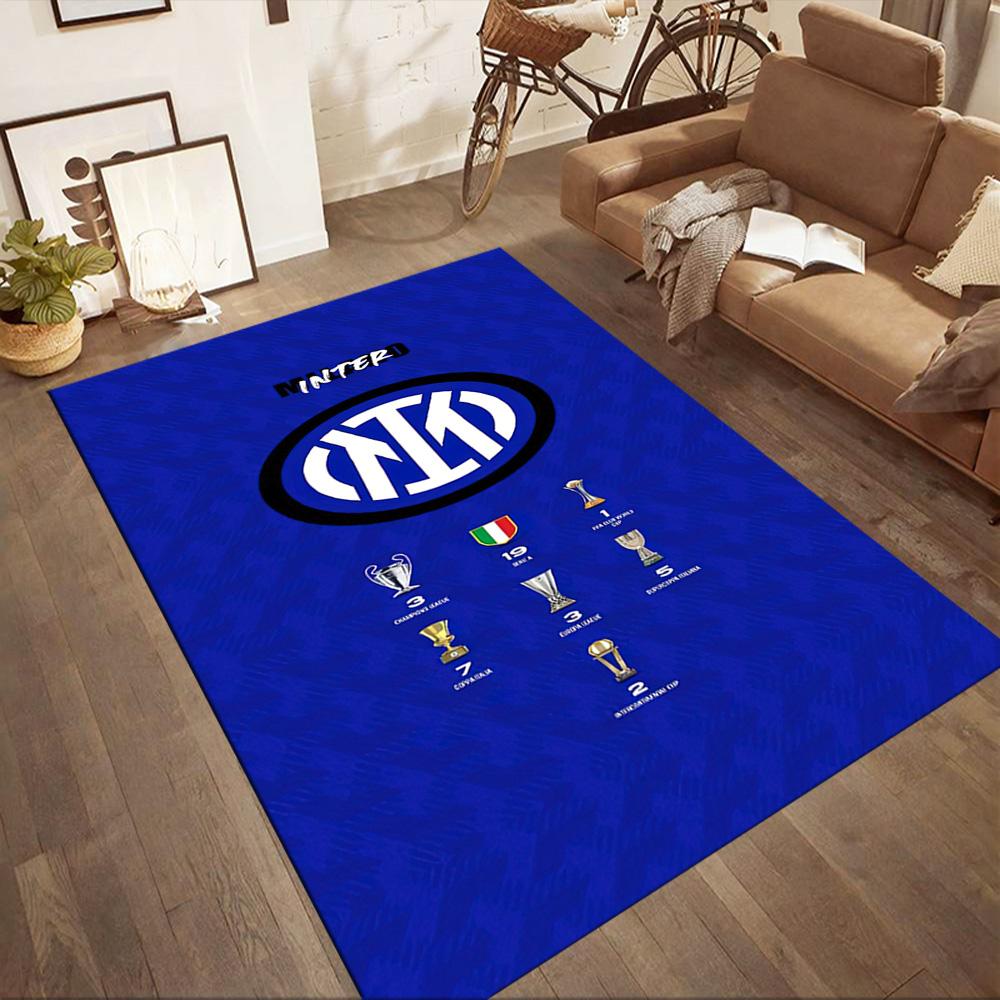 Inter Milan Area Rug Perfect For Living Rooms Hallway Entryway Dormitory Antislip Carpet Anime Office Decor