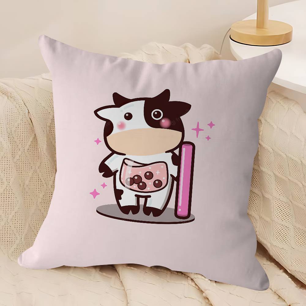 

Cute Cow Decorative Room Aesthetics Pillow Case Home Decor Bedroom Sofa Bed Couch Pillow Cover 45x45 12x12Inch