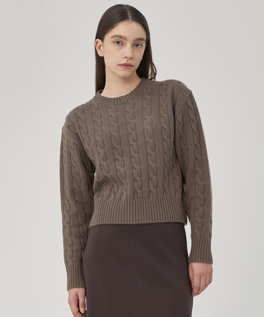KEI CURRENT Cable Knit_Brown