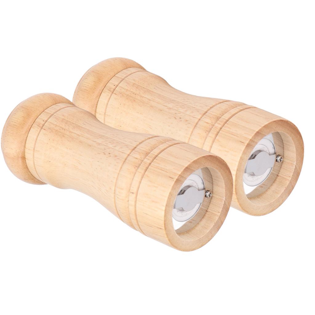 2pcs Wood Salt and Pepper Grinder   Coarseness Wooden Pepper Shaker for Kitchen Seasoning