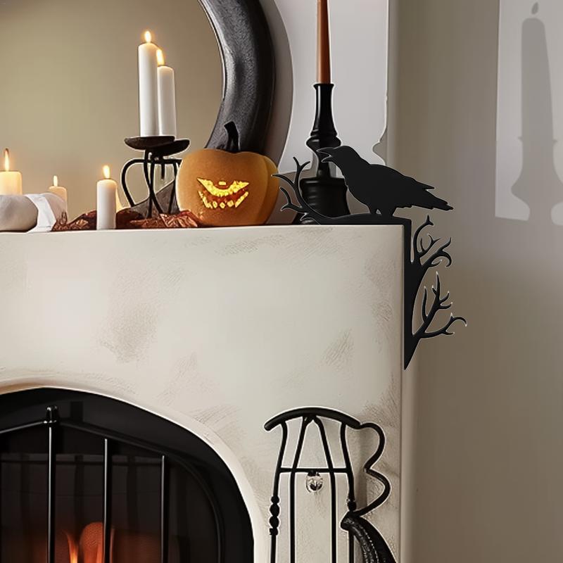 Decorations For Door Corner Door Corner Sign Metal Crow Door Topper Home Wall Decoration Elegant Waterproof Door Ornament For