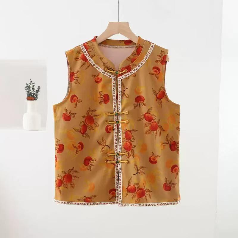 

Women s Autumn/Winter Retro Slimming Jacquard Vest 4XL