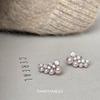 Sugar Cube Home, Early Spring New Manta Rose Light Pink Pearl Arc Earrings Light Luxury Delicate New Women