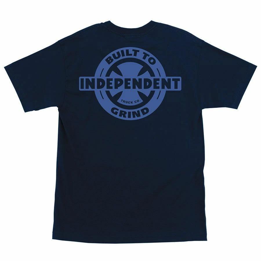 Independent Trucks BTG RING POCKET Skateboard T Shirt NAVY XXXXL