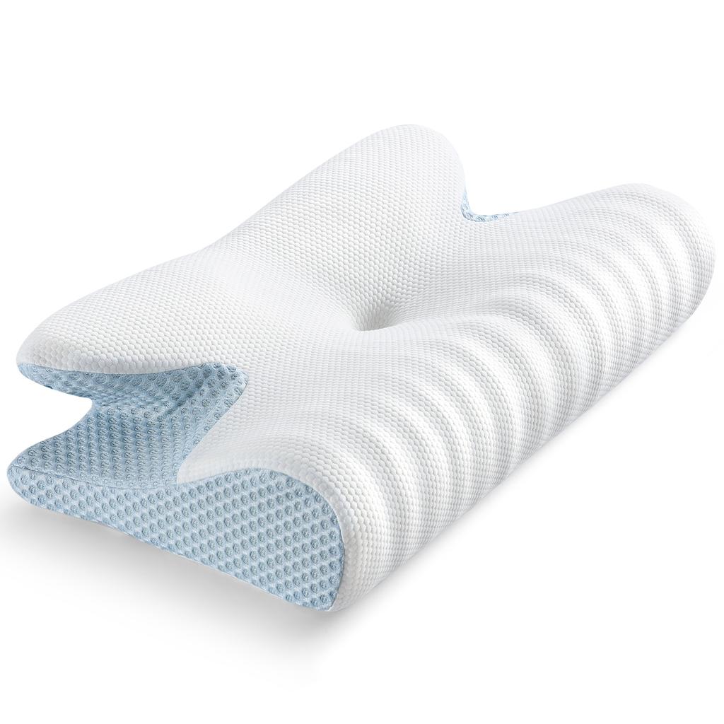 Memory Foam Pillow Sleeping Bed Orthopedic Slow Rebound Butterfly Shaped Pillow for Neck Pain Soft Relax Cervical Neck Stretcher