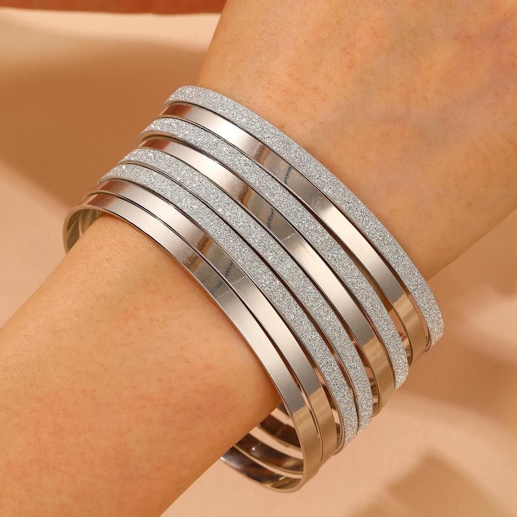 Bohemian Ethnic Gold & Silver Bangle Set - Ancient Western Style Jewelry
