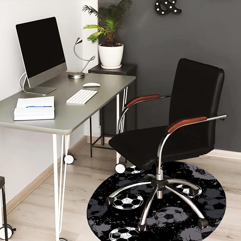 

1pc Office Carpet Chair Mats Soccer Ball Pattern Perfect for Decorating Office Chairss, Or Bedrooms.YDT400 80cm by 80cm
