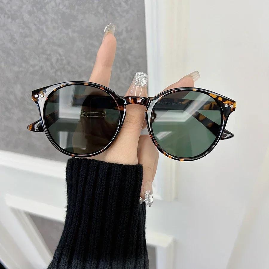 Fashion Plain Oval Sunglasses Men Women Brand Designer Classic Vintage Sun Glasses Male Travel Shades