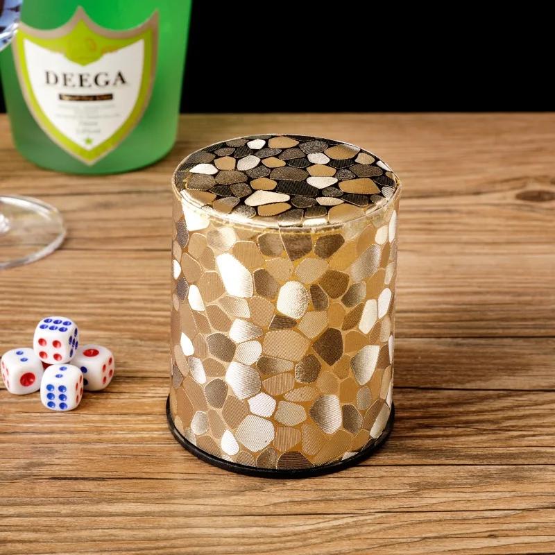 Stylish Dice Cup Shaker KTV Bars Pub Dice Games TRPG Casino Game Party Supplies for Dices Board Games Supplies With 6pcs Dices