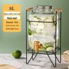 Glass Beverage Dispenser with Faucet