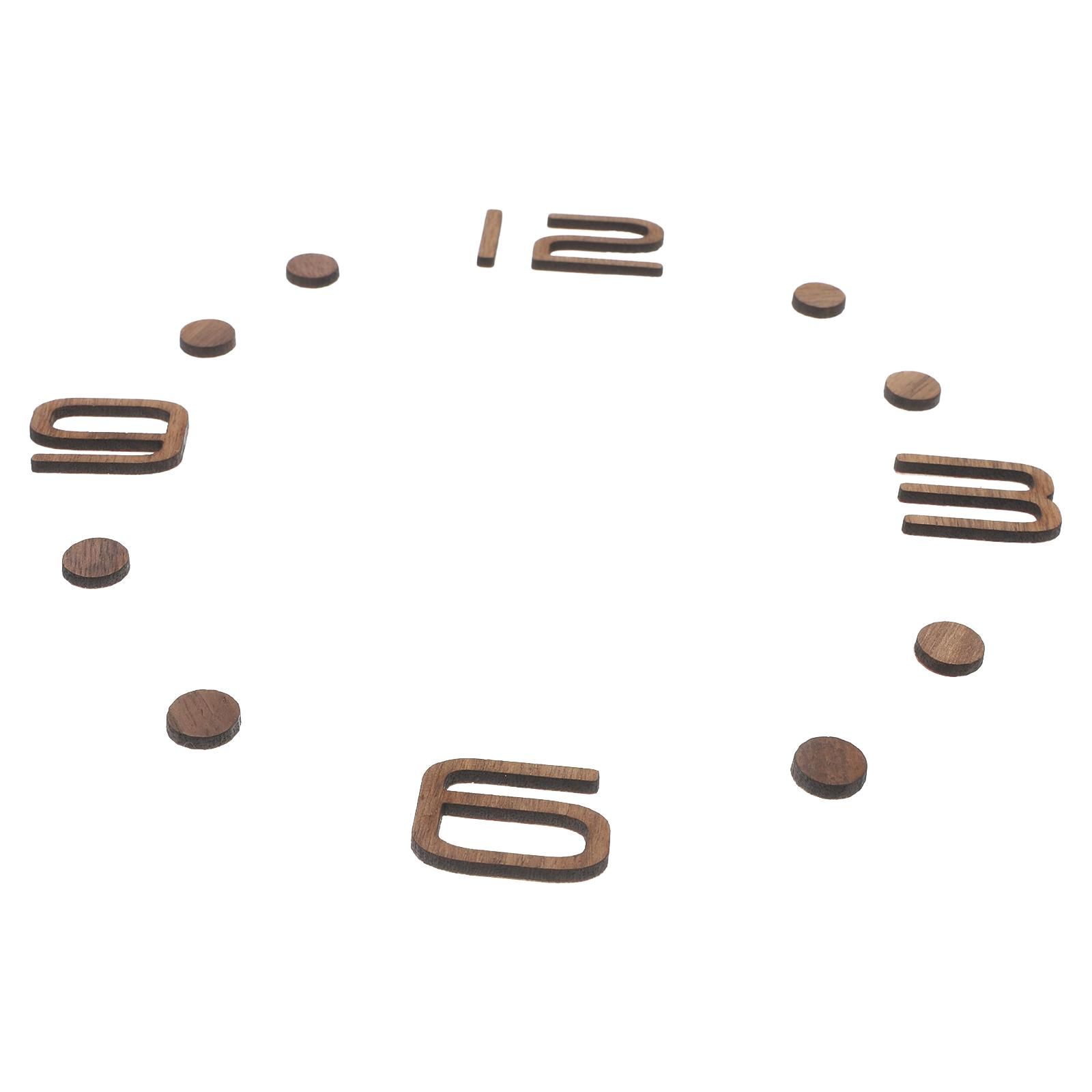 

DIY Wall Clock Accessories Wooden Arabic Numbers Small Round Dots Farmhouse Retro Decoration Silent Quartz Kit 2.50X2.00X0.20CM коричневый