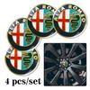 4Pcs Car Emblem Wheel Hub Center Cap Sticker Rim Badge Cover For Alfa Romeo GT 147 159 166 156 Giulietta Mito 8C Stelvio VolanteNO0