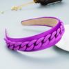 Women's Rural Wide Edge Color Chain Decoration Makaron Color Headband
