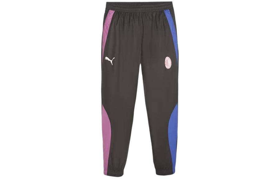 PUMA AC Milan Football Prematch Casual Pants Men s Black Moderate Cuffed Pants 772234-11 M
