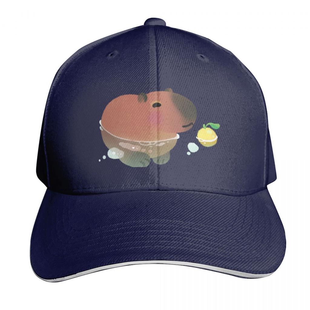 Capybath time Baseball Cap New In The Hat birthday Snapback Cap Winter hat Ladies Unisexs