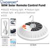 30W/60W/120W Fan Tent Light Remote Control Battery/Solar Searchlight USB Rechargeable LED Waterproof 3/5 Modes for Outdoor Home