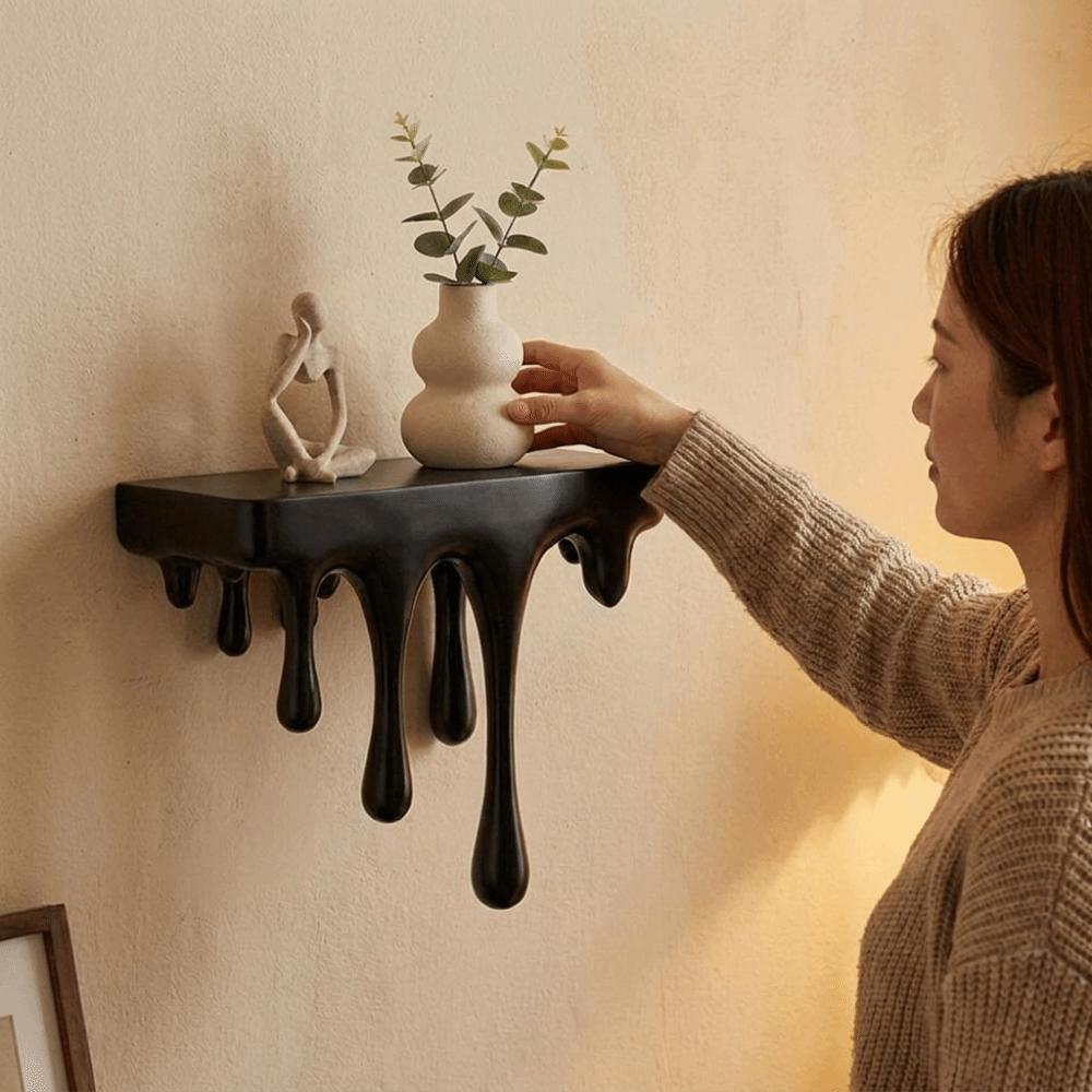 Stable Drip Floating Shelf 3D Printed Wall-Mounted Display Stand Plants Display Stand Bedroom