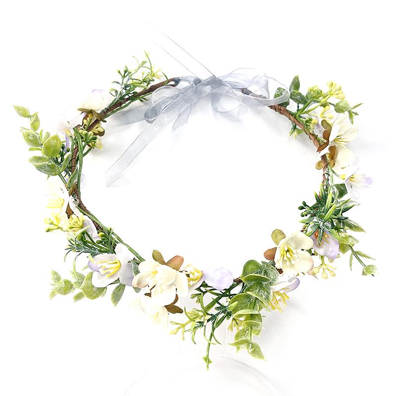 Wedding Hair Accessories Flower Crown Headband Photo Props Decorative Headwear Green Leaf Headpiece Floral Hair Wreath Gifts A3