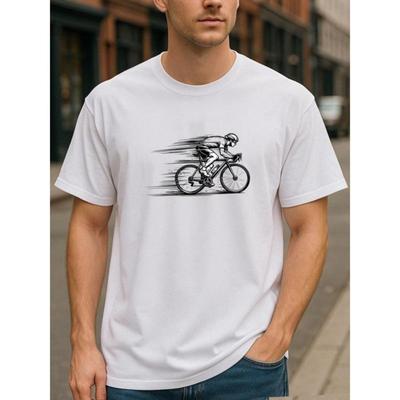 European Sizes Speed Cycling Enthusiast _ Pure T-shirt with Vibrant Sports Style Suitable for All Seasons _ Comfortable and Breathable Casual Sports