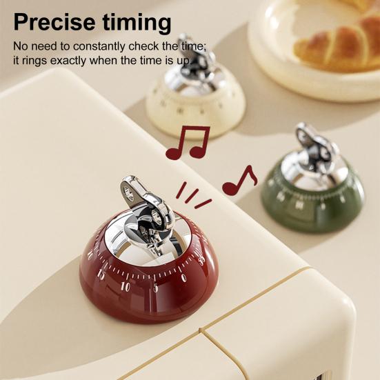Magnetic Kitchen Timer Mechanical Countdown Clock for Cooking Baking Studying