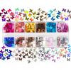 12 Grids/Box 5mm 3D Shiny for Butterfly Sequins Manicure Paillettes Holographic Glitter Flakes for Epoxy Resin Mold Fill