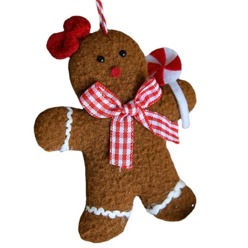 Christmas Tree Gingerbread Man Fabric Ornaments & Decorations