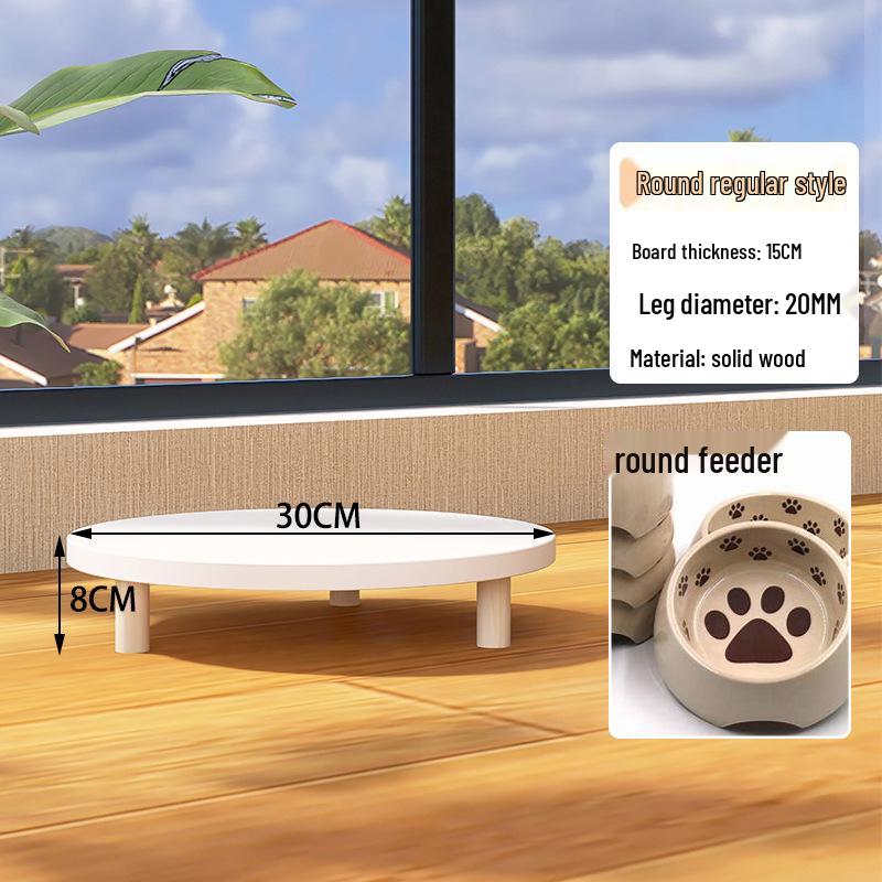 Automatic Adjustable Height Cat Feeder Bowl Stand with Neck Protection