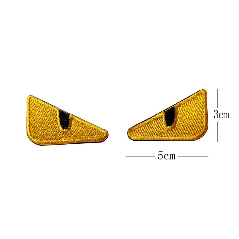 Glow-in-the-Dark Reflective Cat Eye Devil's Eye Monster Velcro Patch for Bags and Armbands