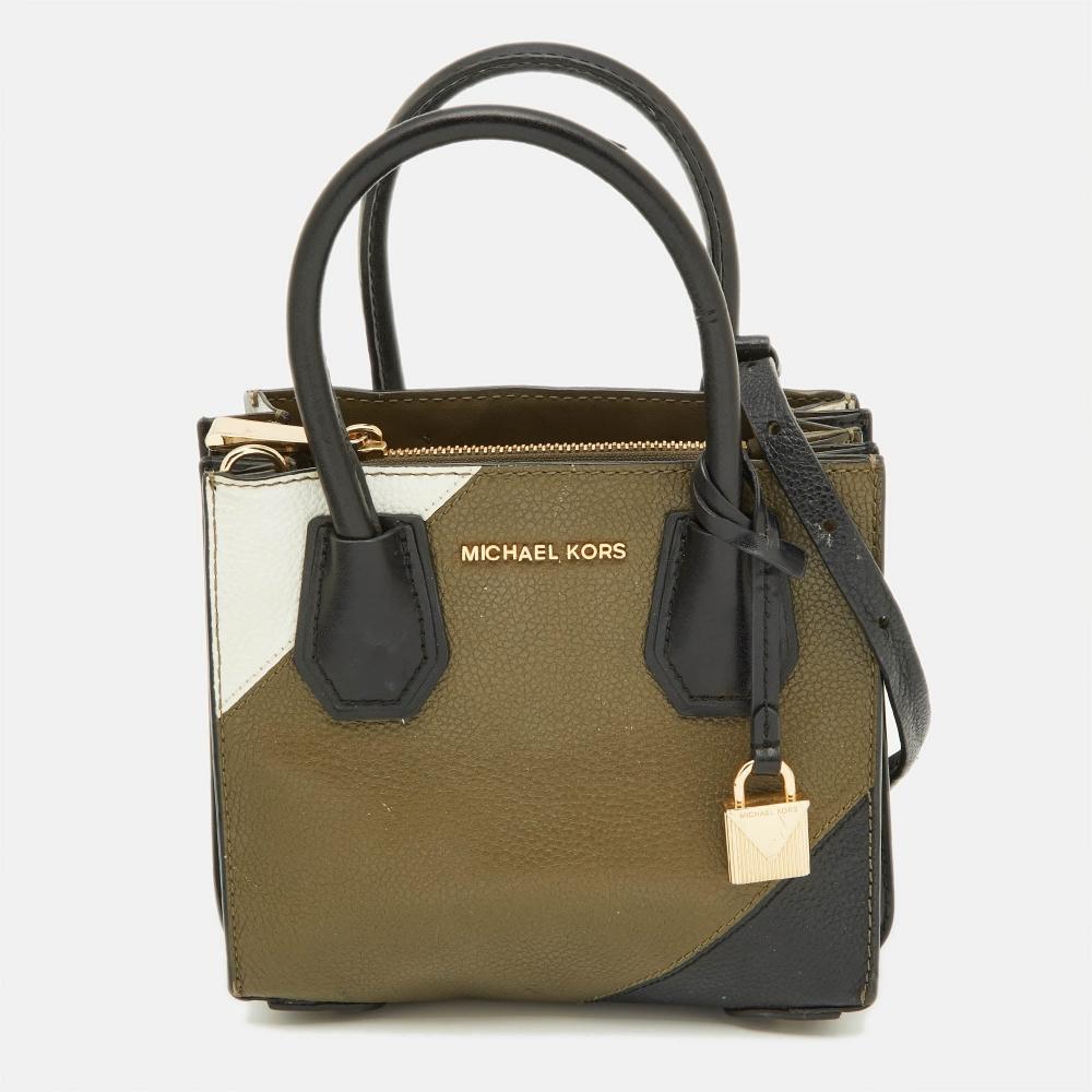 

Разноцветная кожаная мини-тоут Mercer от Michael Kors, разноцветный