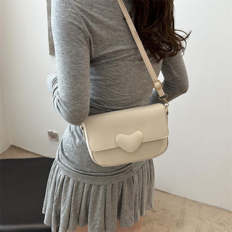 Elegant Stylish Small Shoulder Bag For Women In Black White Pink Khaki With Soft Pu Material