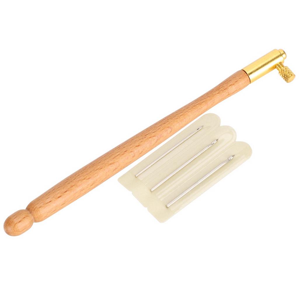 Embroidery Beading French AntiEmbroidering Tool Set DIY Craft Sewing Accessories(Wooden French