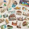 20pcs/pack Kawaii Creative Travel Scenery Waterproof PET Stickers DIY Diary Scrapbook Aesthetic Stationery Stickers