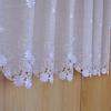 1pc Floral Embroidery Sheer Curtain Kitchen Bay Window Door Semi-shading for Home Door Decor, Coffee Curtain Without Pole