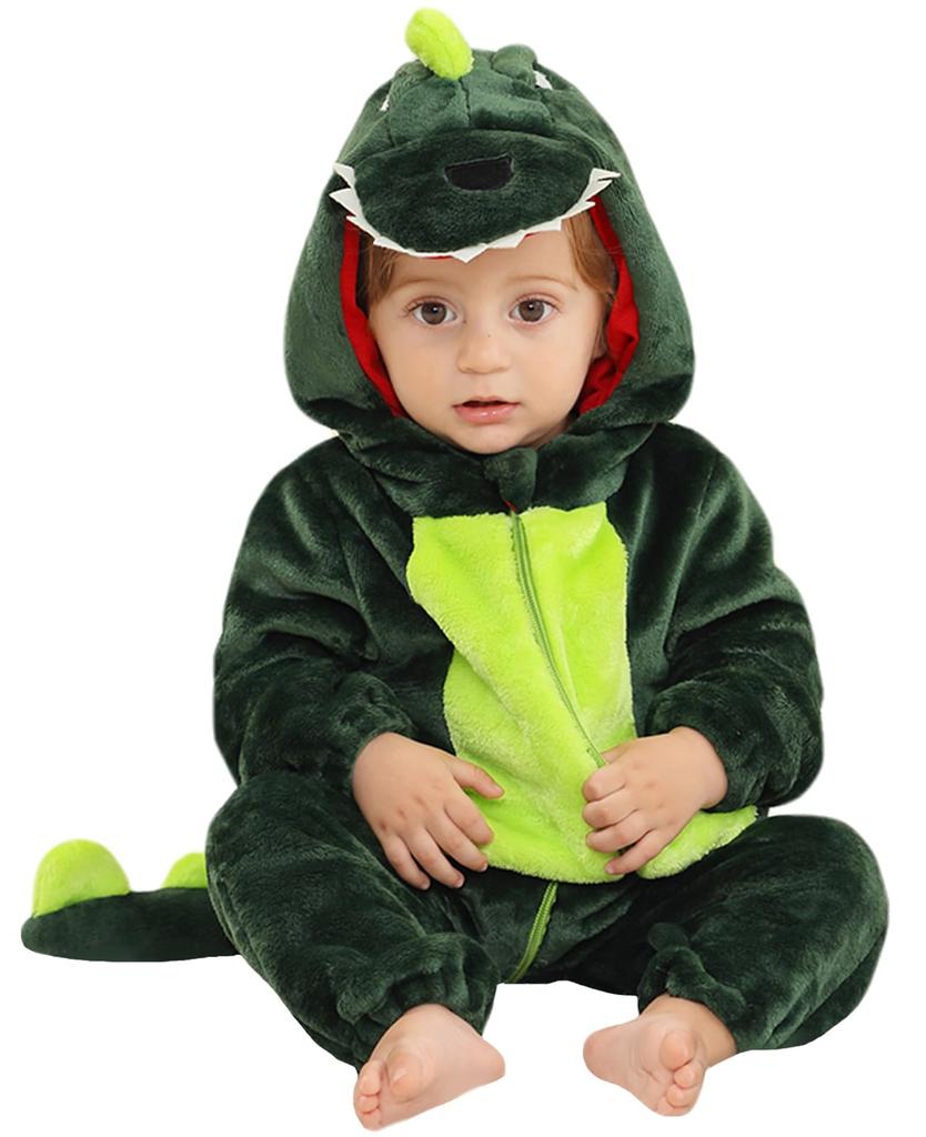 Maeau Dinosaur Baby Cute Winter Newborn Birthday Baby Shower Photo Green Size 90 Kids' Costume, Costume, Romper, Wear, Clothes, Pajamas, Gift, Gift,